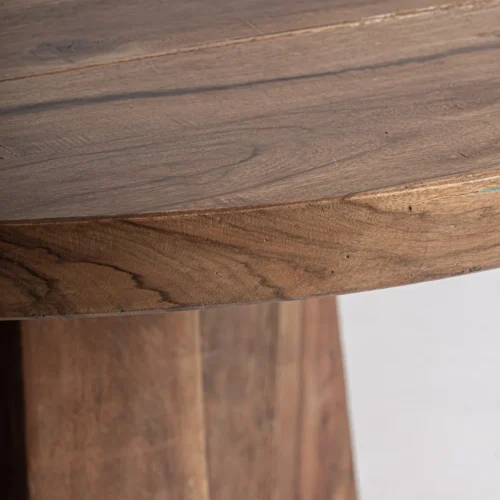 Table à manger ronde Brutalist bois de sal 170 cm Vical Home — vue 3