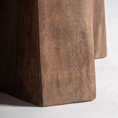 Table à manger ronde Brutalist bois de sal 170 cm Vical Home — vue 4