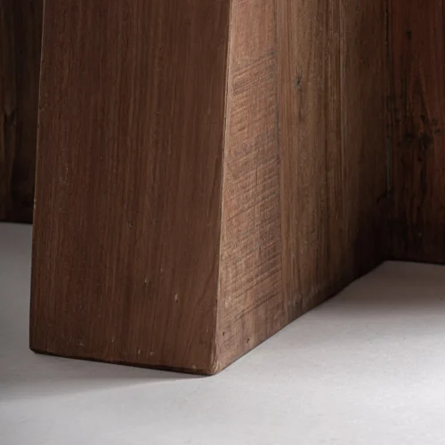 Table à manger ronde Brutalist bois de sal 170 cm Vical Home — vue 5