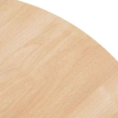 Table à manger ronde plateau bicolore naturel et blanc Ixia 100 cm — vue 5
