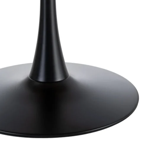 Table à manger ronde plateau pierre frittée noire Ixia 100 cm — vue 5
