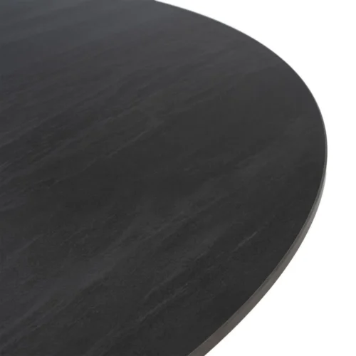 Table à manger ronde plateau pierre frittée noire Ixia 120 cm — vue 5