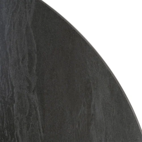 Table à manger ronde plateau pierre frittée noire Ixia 120 cm — vue 8