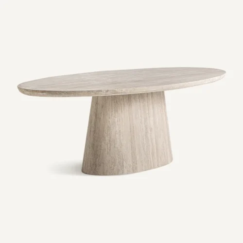 Table à manger Thiennes travertin brun clair 220 cm Vical Home — vue 2