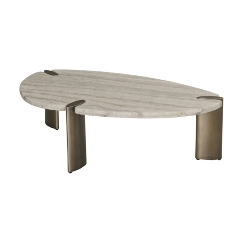 Table basse Arcadia travertin gris Richmond Interiors — vue 2