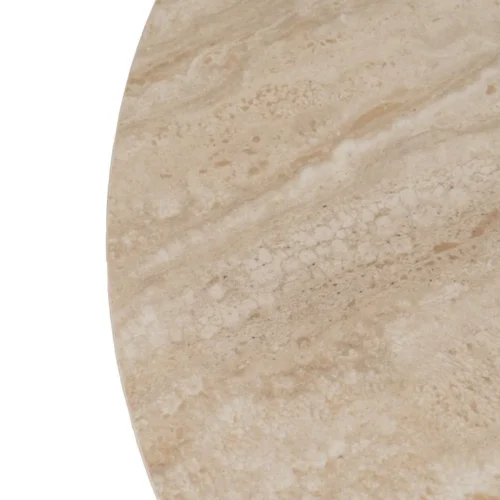 Table basse beige plateau pierre frittée Ixia 120 cm — vue 3