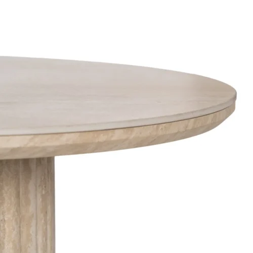 Table basse beige plateau pierre frittée Ixia 120 cm — vue 5