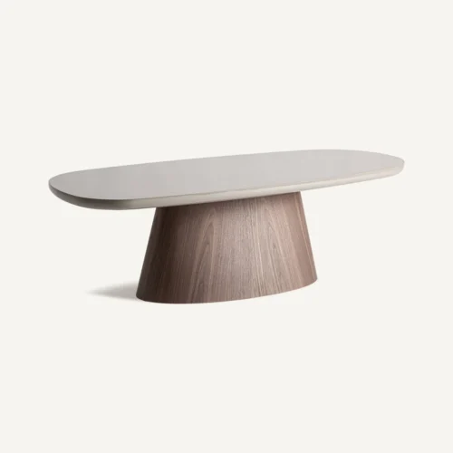 Table basse Bionaz taupe et noyer Vical Home — vue 2