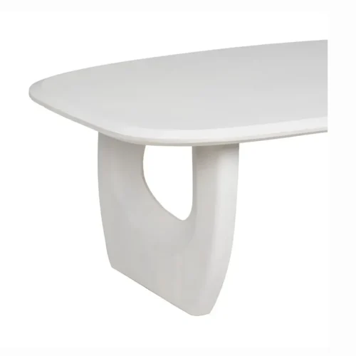 Table basse bois d'acacia blanc rosé Ixia 130 cm — vue 5
