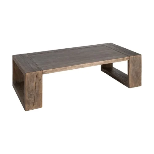 Table basse bois d'orme recyclé Ixia 160 cm — vue 2