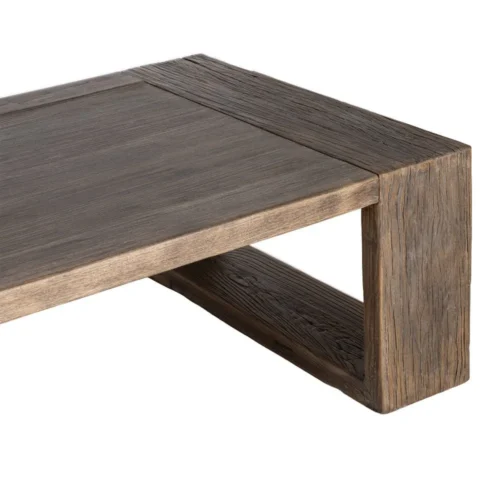 Table basse bois d'orme recyclé Ixia 160 cm — vue 3