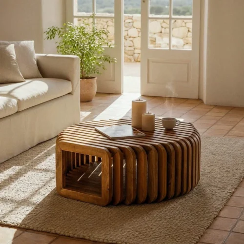 Table basse bois de manguier Ixia 84 cm