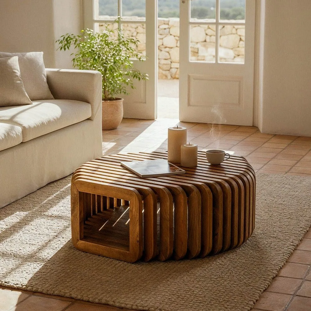 Table basse bois de manguier Ixia 84 cm