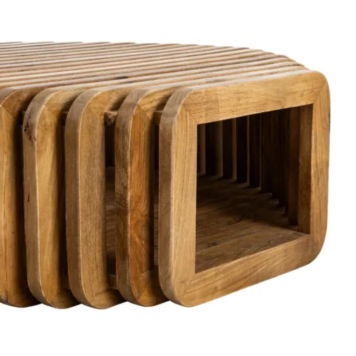 Table basse bois de manguier Ixia 84 cm — vue 6