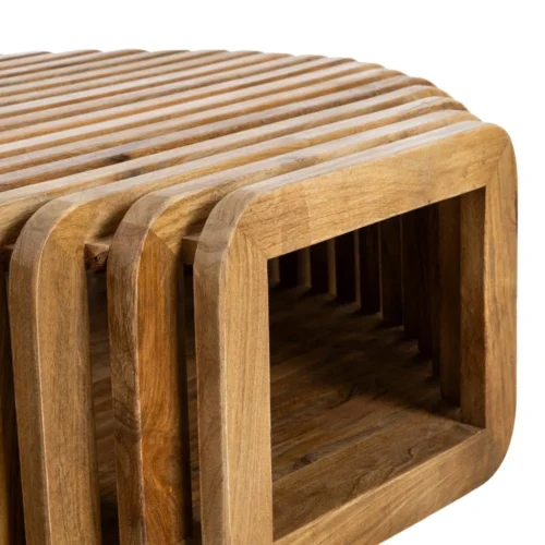 Table basse bois de manguier Ixia 84 cm — vue 9