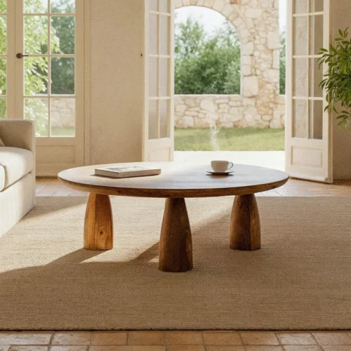 Table basse bois de manguier Ixia 90 cm