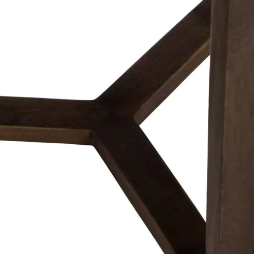 Table basse bois de manguier plateau verre ambré Ixia 60 cm — vue 6