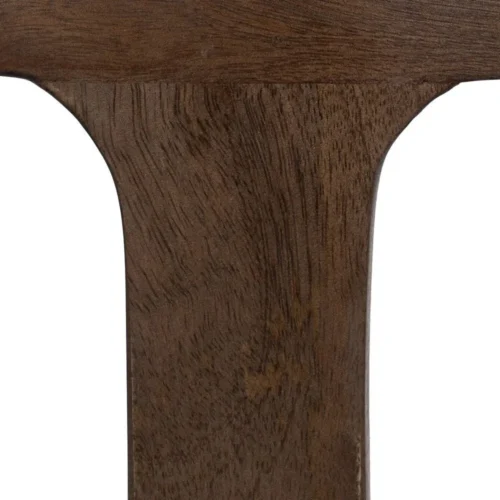 Table basse bois de manguier plateau verre ambré Ixia 60 cm — vue 7