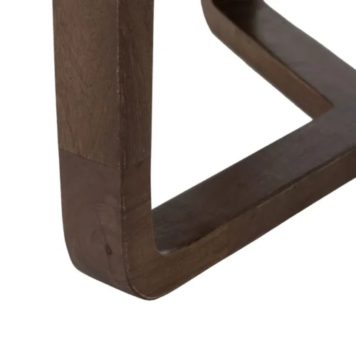 Table basse bois de manguier plateau verre ambré Ixia 60 cm — vue 8