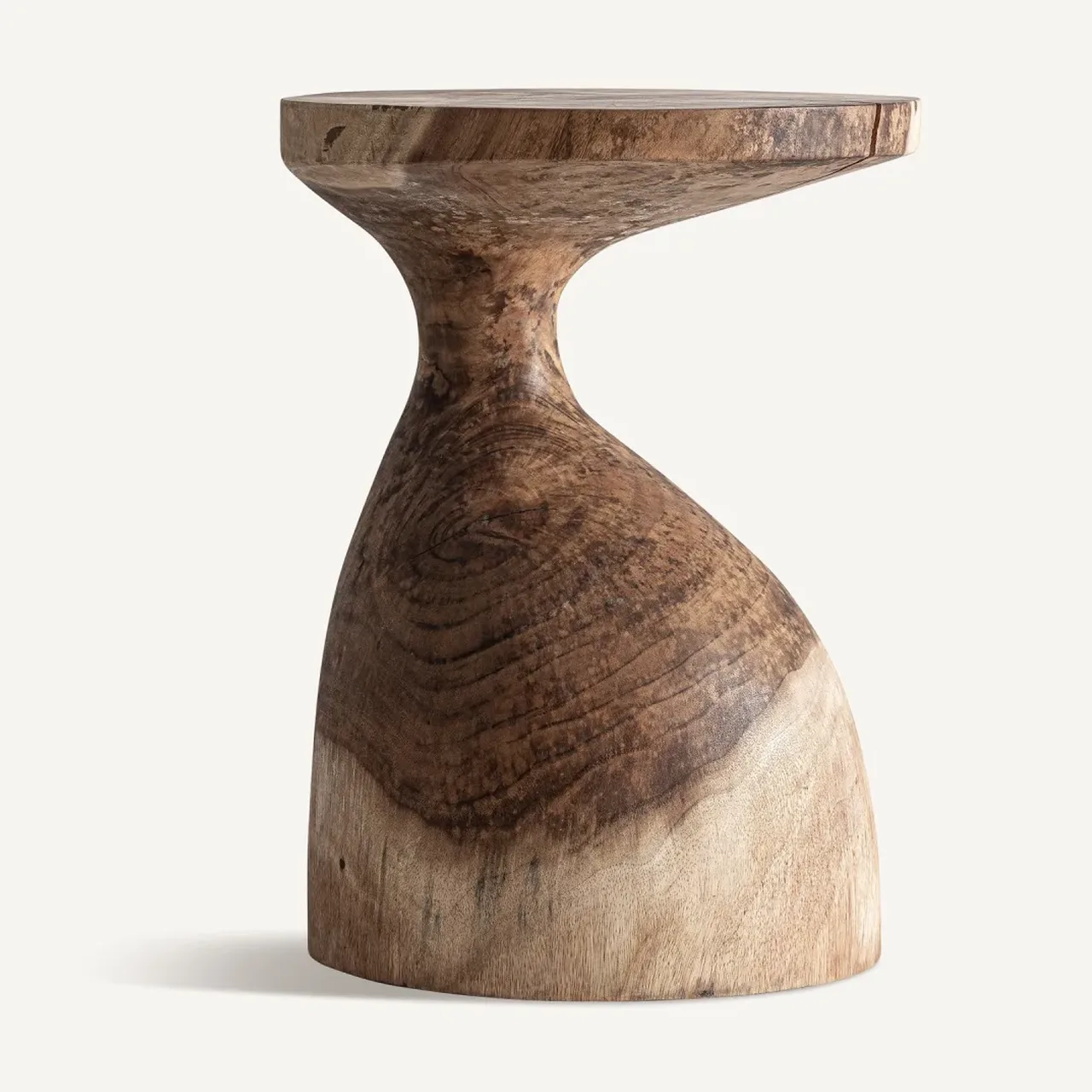 Table basse bois de suar brun clair 40 x 40 x 55 Vical Home