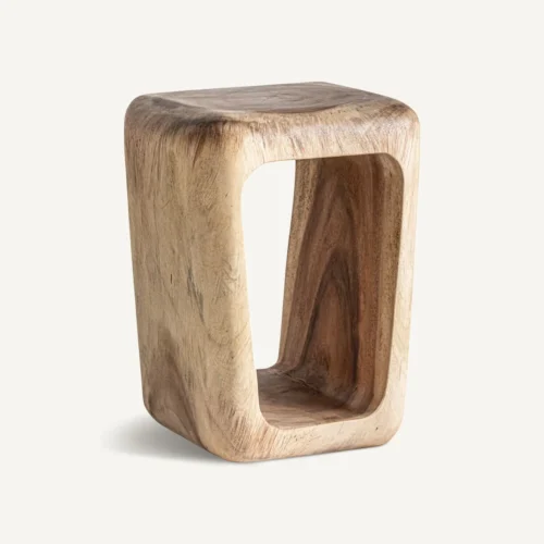 Table basse bois de suar brun clair 45 x 40 x 60 Vical Home — vue 2