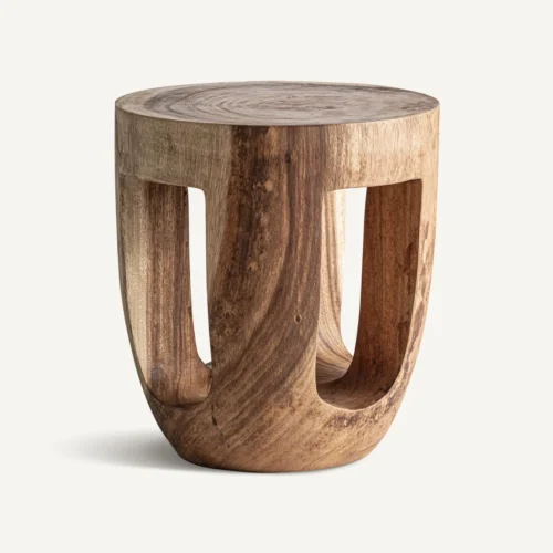 Table basse bois de suar marron 49 x 49 x 55 Vical Home — vue 2