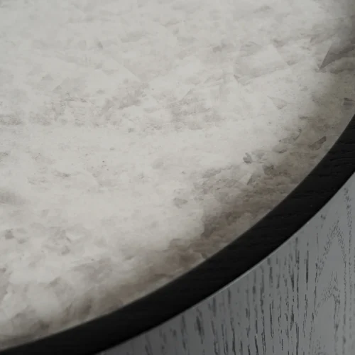 Table basse Breil chêne noir et céramique blanche 48 cm Vical Home — vue 7