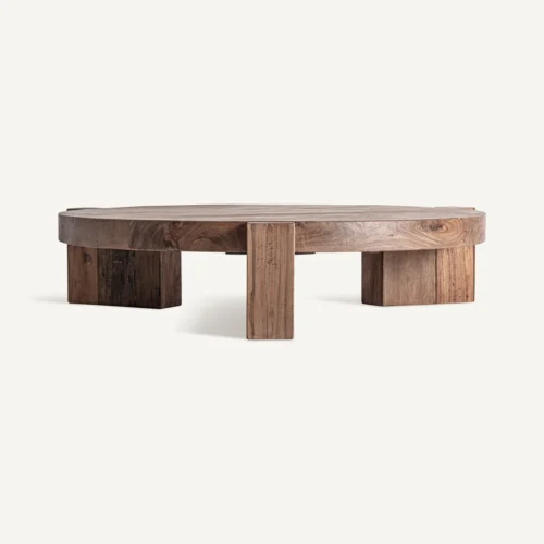 Table basse Brutalist bois de sal 127 x 133 cm Vical Home