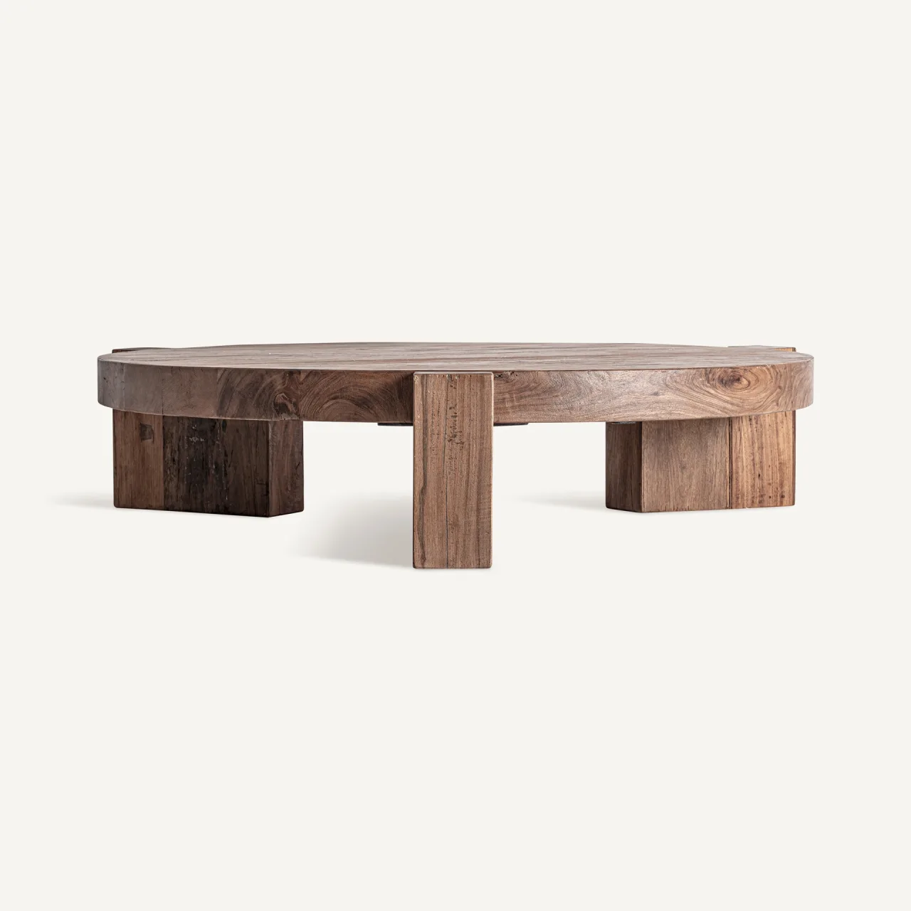 Table basse Brutalist bois de sal 127 x 133 cm Vical Home
