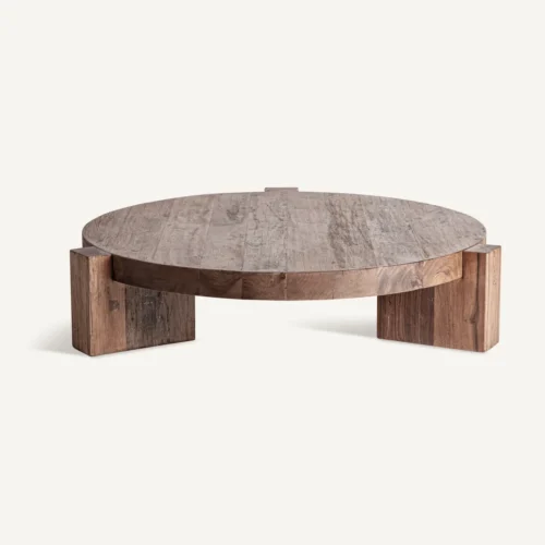 Table basse Brutalist bois de sal 127 x 133 cm Vical Home — vue 2