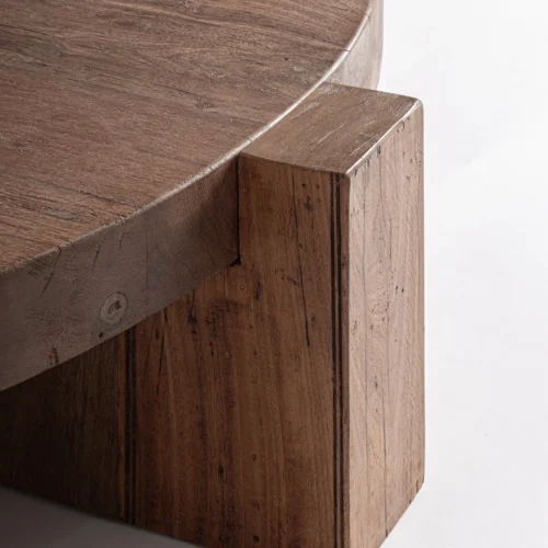 Table basse Brutalist bois de sal 127 x 133 cm Vical Home — vue 3