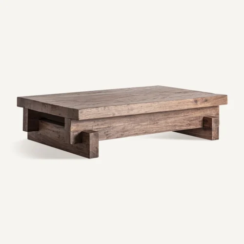 Table basse Brutalist bois de sal 150 cm Vical Home — vue 2