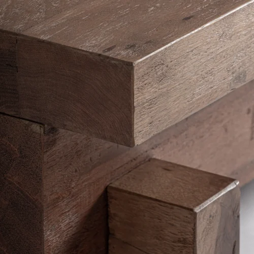 Table basse Brutalist bois de sal 150 cm Vical Home — vue 3