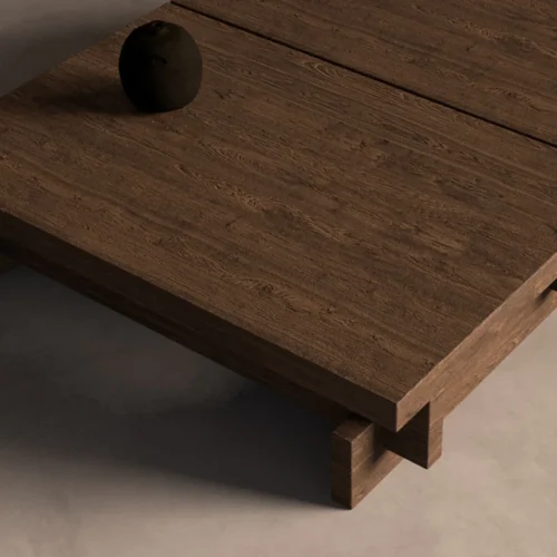 Table basse Brutalist bois de sal 150 cm Vical Home — vue 6