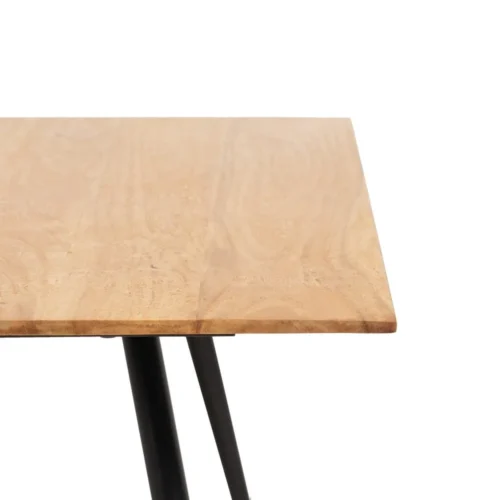 Table basse carrée bois d'acacia et métal noir Ixia 80 x 40 cm — vue 4
