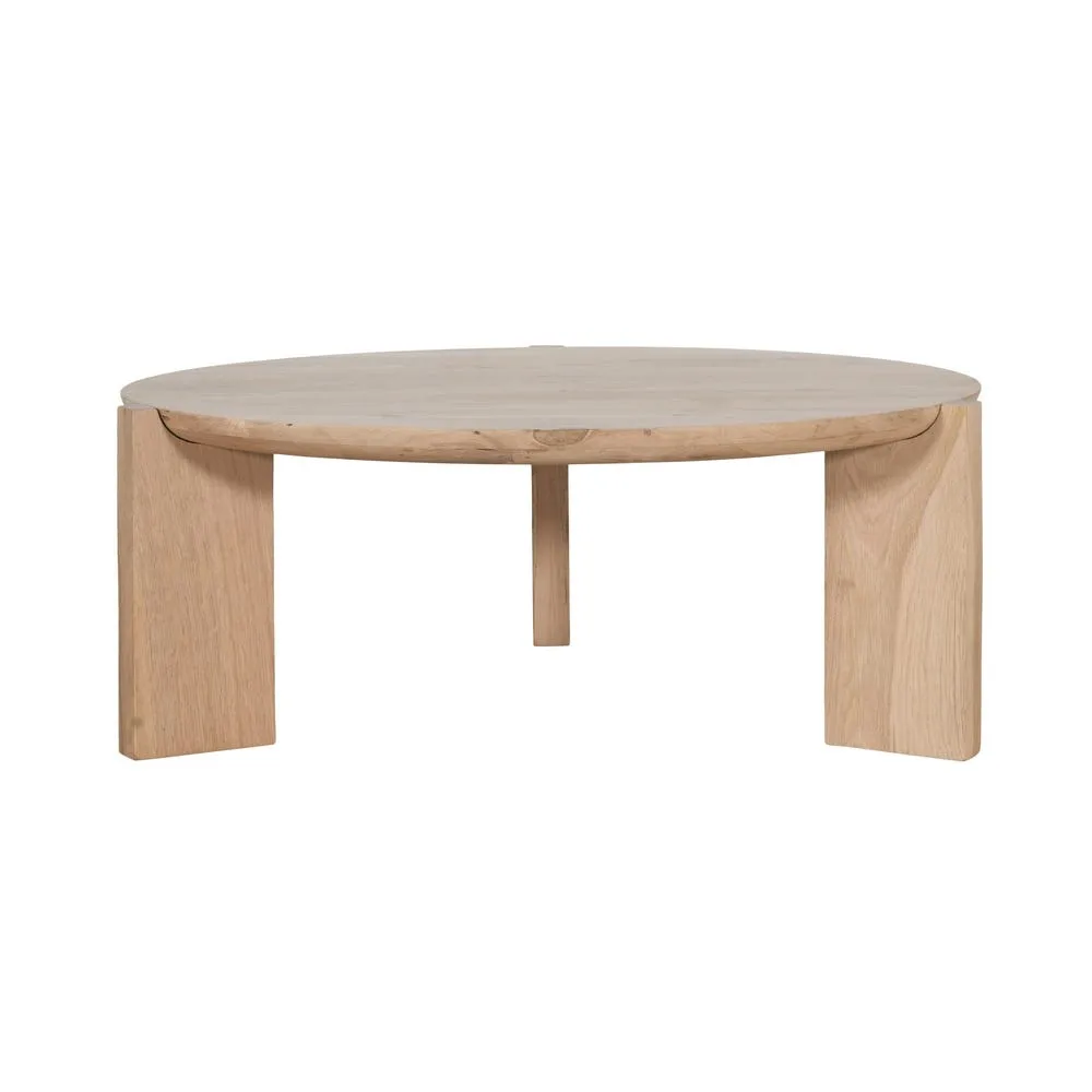 Table basse ronde bois de chêne Ixia 90 cm