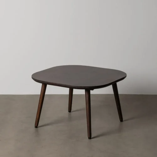 Table basse organique bois de manguier marron foncé Ixia 65 cm