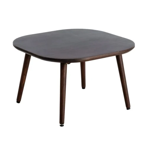 Table basse organique bois de manguier marron foncé Ixia 65 cm — vue 2