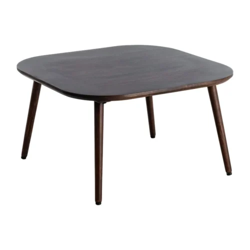 Table basse organique bois de manguier marron foncé Ixia 80 cm — vue 2