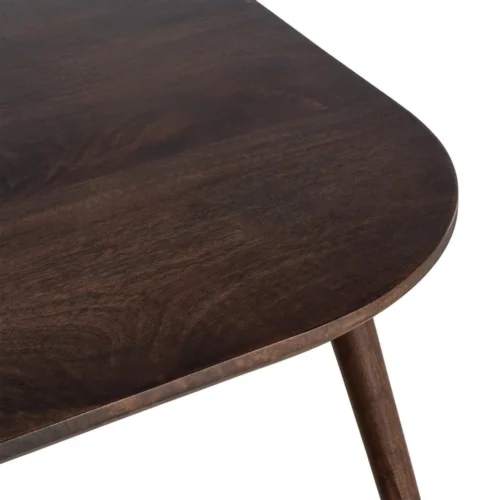 Table basse organique bois de manguier marron foncé Ixia 80 cm — vue 3