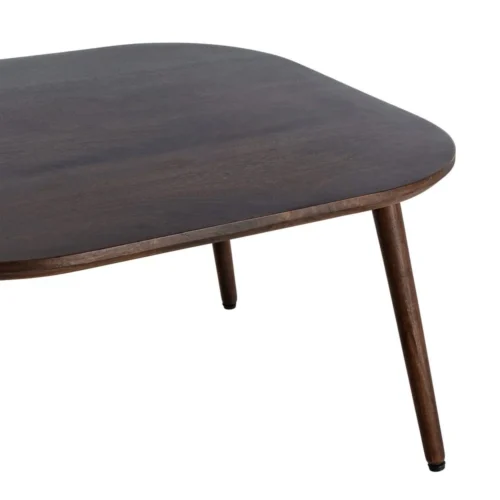 Table basse organique bois de manguier marron foncé Ixia 80 cm — vue 4