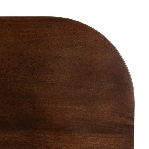 Table basse organique bois de manguier marron foncé Ixia 80 cm — vue 5