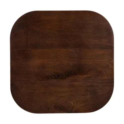 Table basse organique bois de manguier marron foncé Ixia 80 cm — vue 6