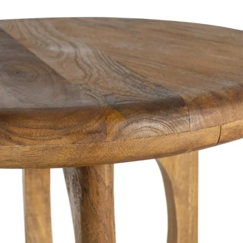 Table basse ronde bois de manguier miel Ixia 55 cm — vue 5