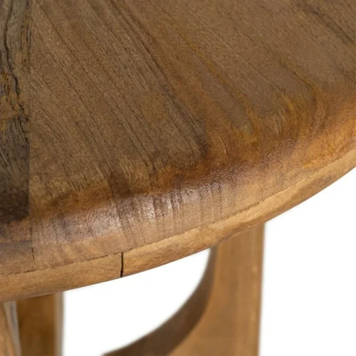 Table basse ronde bois de manguier miel Ixia 55 cm — vue 6
