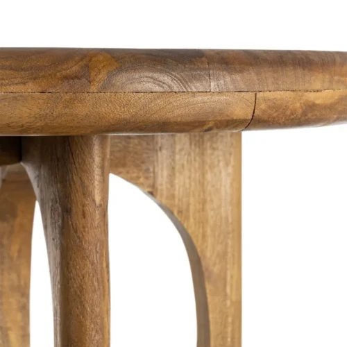 Table basse ronde bois de manguier miel Ixia 55 cm — vue 8