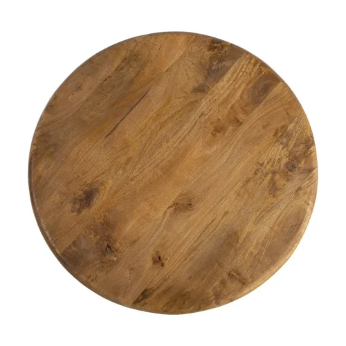 Table basse ronde bois de manguier miel Ixia 77 cm — vue 10