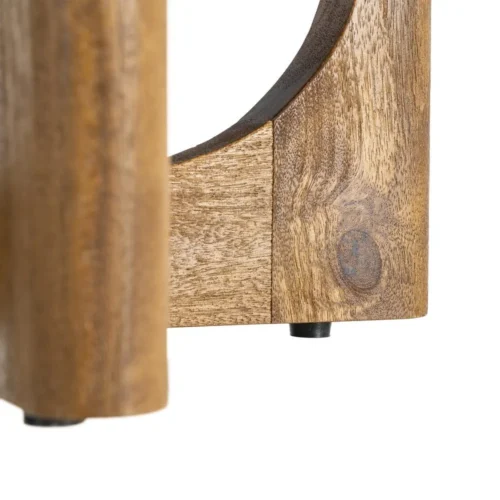 Table basse ronde bois de manguier miel Ixia 77 cm — vue 8