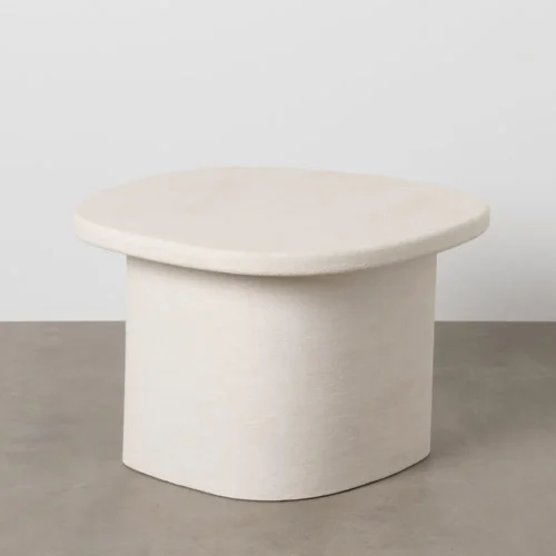 Table basse carrée laquée blanche Ixia 60 cm — vue 2