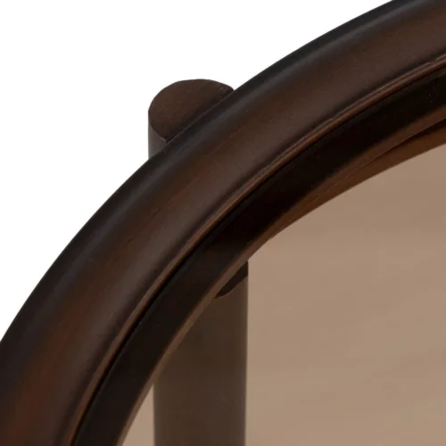 Table basse ronde métal et verre brun foncé Ixia 75 cm — vue 5